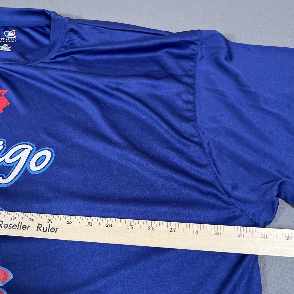 Chicago Cubs T Shirt Jersey Men's Size 4XL Blue MLB Genuine Baseball Sports - Picture 6 of 8